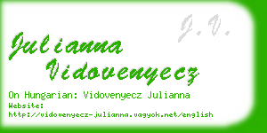 julianna vidovenyecz business card